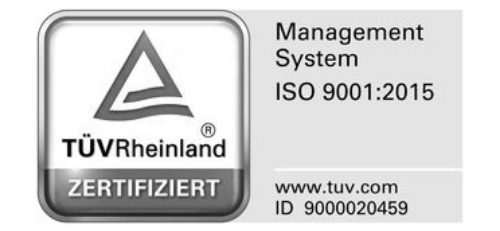 TÜV Rheinland zertifizierung ISO 9001:2015